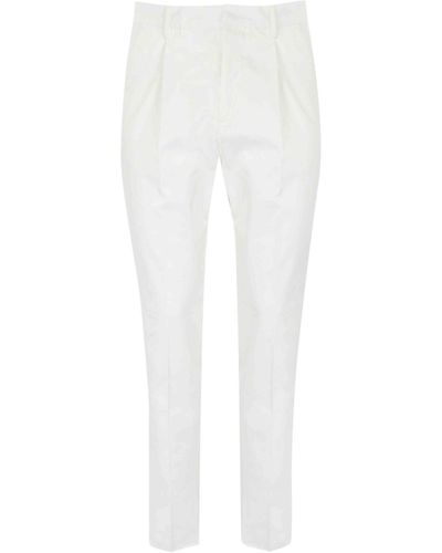 DSquared² Tailored Cotton Trousers - White