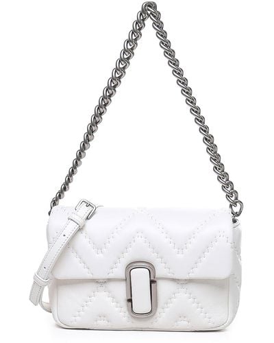 Marc Jacobs J Marc Shoulder Bag In Quilted Leather - White