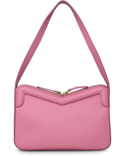Mansur Gavriel M Frame Bag In Leather - Pink