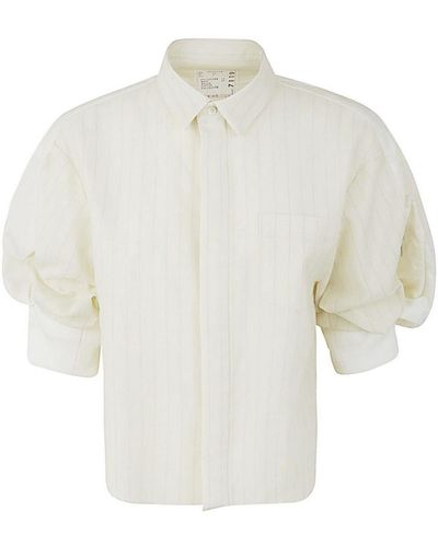 Sacai Chalk Stripe Shirt - White