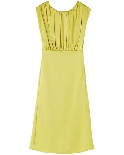 Jil Sander Pleated Dress - Yellow