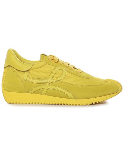 Loewe Flow Runner Leather Sneakers - Yellow