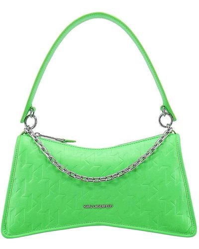 Karl Lagerfeld Recycled Material Bag Embossed Logo - Green
