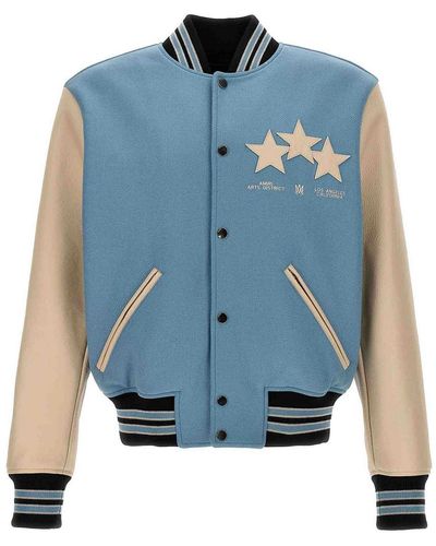 Amiri Stars Varsity Bomber Jacket - Blue