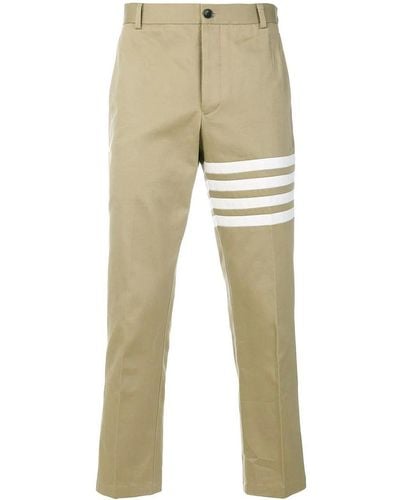 Thom Browne Trouser In Cotton Twill - Natural
