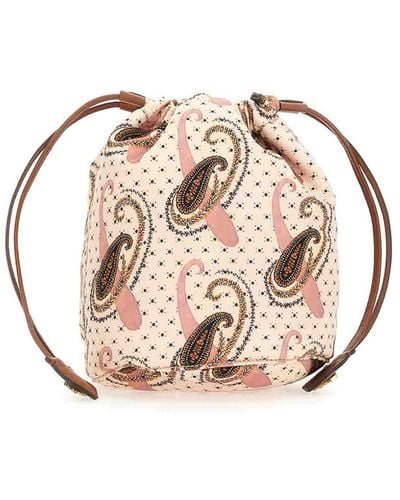 Etro Pouch With Paisley Pattern And Polka Dots - Pink