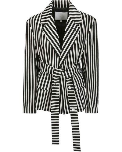 Setchu Striped Jacket - Black