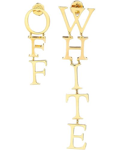 Off-White c/o Virgil Abloh Off- Pendant Logo Earrings - Metallic