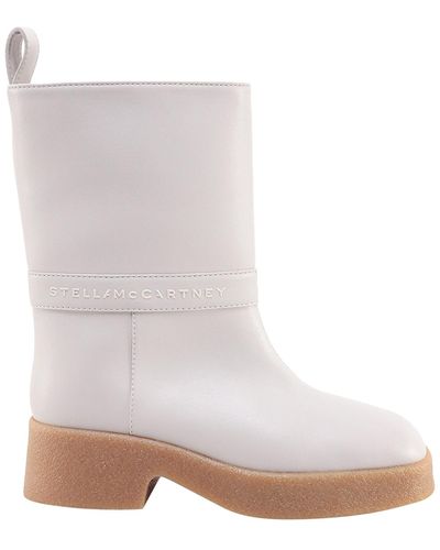 Stella McCartney Alter Mat Boots With Embossed Logo - White