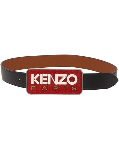 KENZO Reversibile Logo Belt - Red