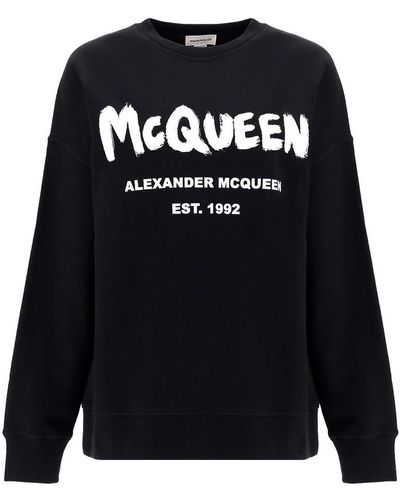 Alexander McQueen Logo Printed Sweatshirt - Black