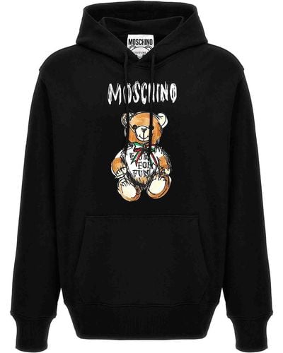 Moschino Archive Teddy Hoodie - Black