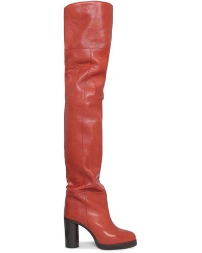 Isabel Marant Laelle Cuissard Boot - Red