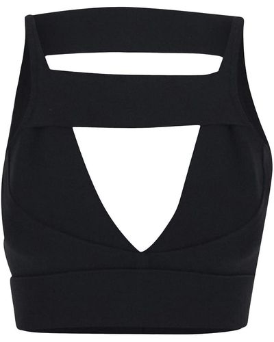 Rick Owens Top In With Open Back - Black