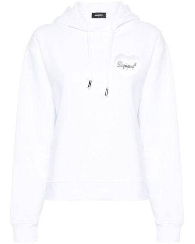 DSquared² Mesh Heart Sweatshirt - White