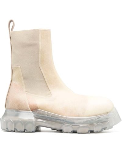 Rick Owens Beatle Bozo Tractor Boots Shoes - White