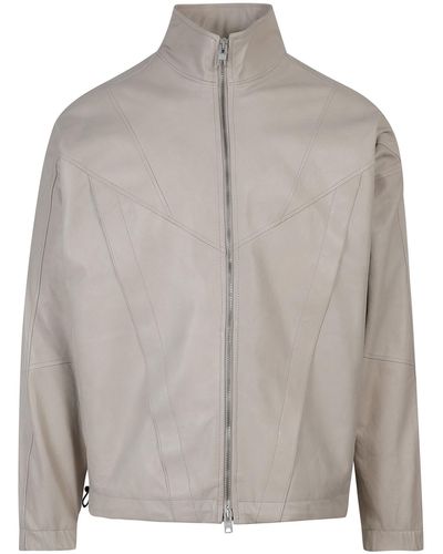 DFOUR® Leather Jacket - Gray