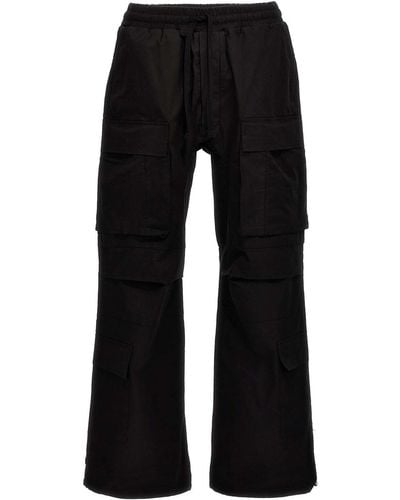 Thom Krom Cotton Cargo Trousers Drawstring Elastic - Black