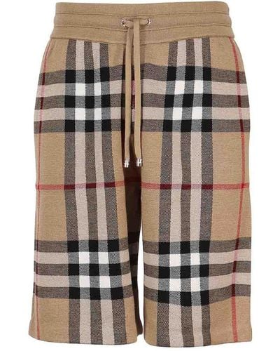 Burberry Vintage Check Knit Shorts - Natural