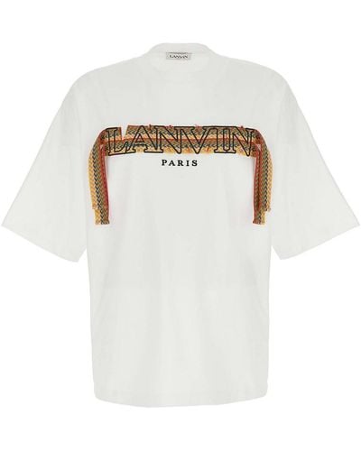 Lanvin Embroidered Curb Lace T-shirt - White