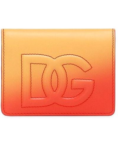 Dolce & Gabbana Burnt Fold Wallet - Orange