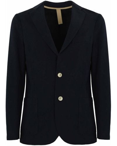 Eleventy Single-breasted Cotton Jacket - Black