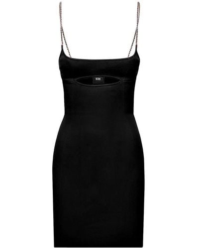 Gcds Jersery Dress With Back Logo - Black