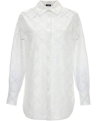 Kiton Openwork Cotton Shirt - White