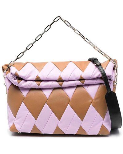 RECO Rombo Duquesa Quilted Shoulder Bag - Pink