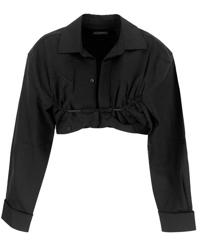 Jacquemus La Chemise Machou Bolero Shirt - Black