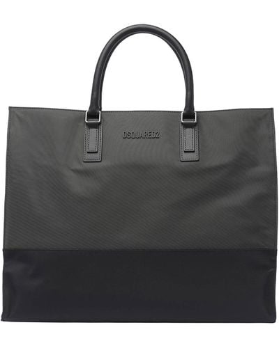 DSquared² Dark Urban Tote Bag With Zip - Black