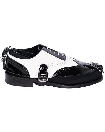 Moschino Spats Oxford Shoes - Black