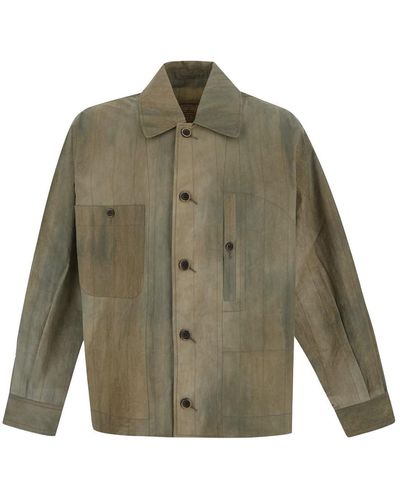 Uma Wang Stripe Jacket - Green
