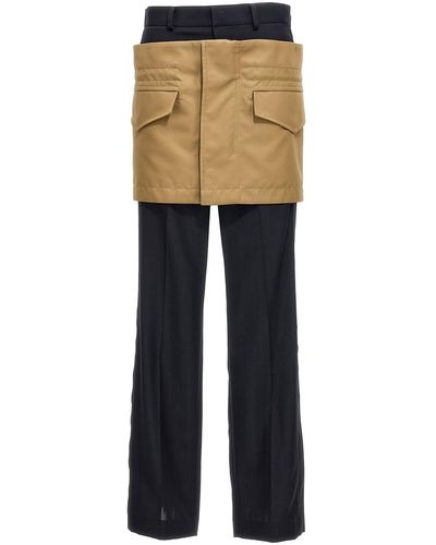 Sacai Miniskirt Insert Trousers - Multicolour