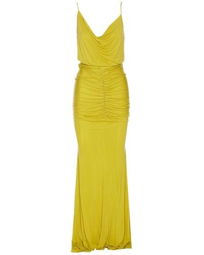 Elisabetta Franchi Red Carpet Dress - Yellow
