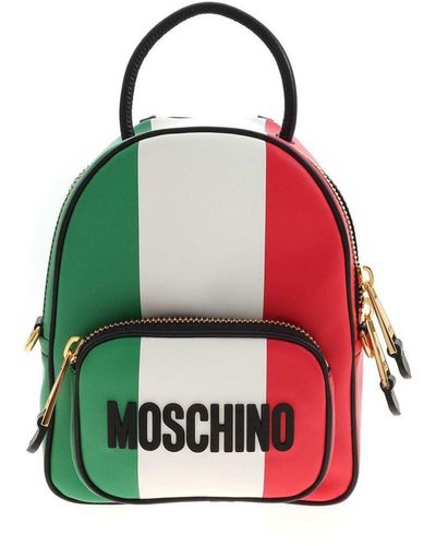 Moschino Contrasting Prints Multicolor Backpack
