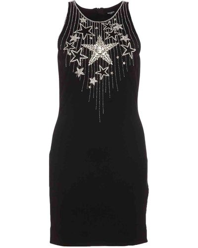 Balmain Embroidery Mini Dress - Black