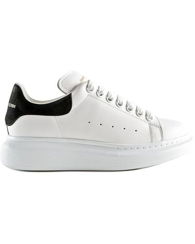 Alexander McQueen Oversize Smooth Leather Sneakers - White