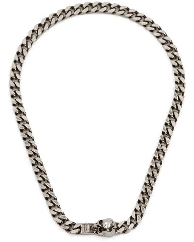 Alexander McQueen Skull Chain Necklace - Metallic