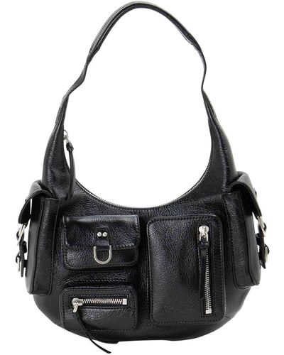 Blumarine Leather Bag With Zip - Black