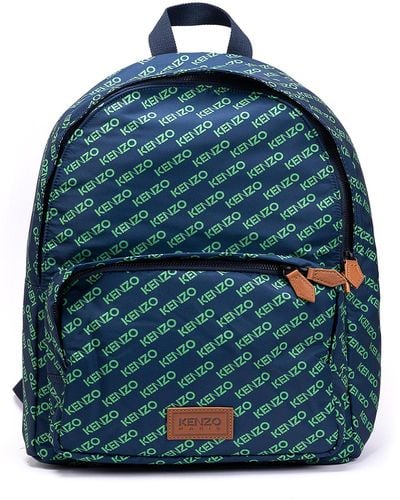 KENZO Monogram Backpack - Blue