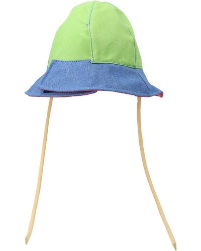 Sunnei Multicolour Denim Bucket Hat - Blue