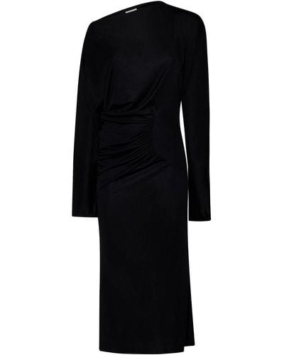 Khaite Long Viscose Jersey Dress - Black