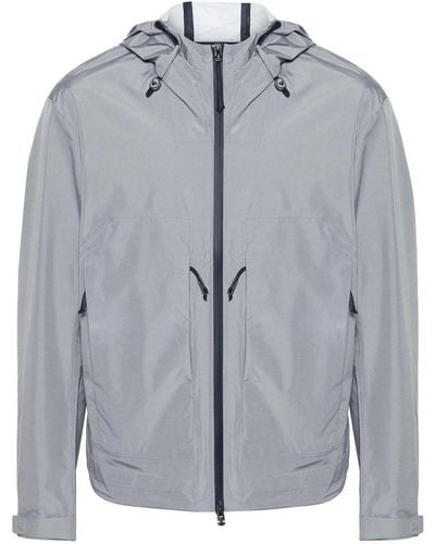 Emporio Armani Hooded Zipped Jacket - Grey