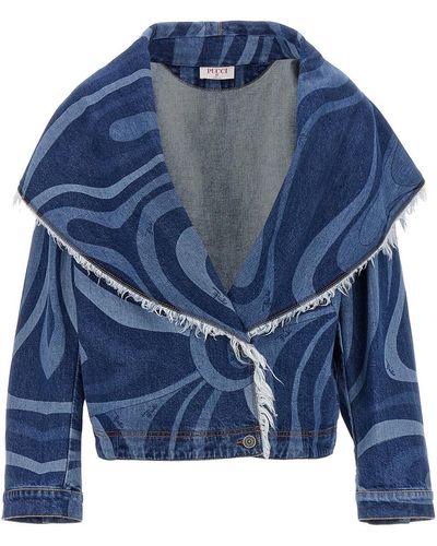 Emilio Pucci Double Breast Jacket - Blue