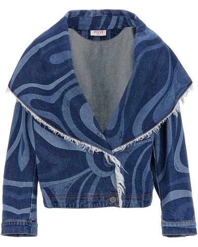 Emilio Pucci Marmo Jackets - Blue