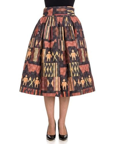 Stella Jean Flared Skirt - Multicolor