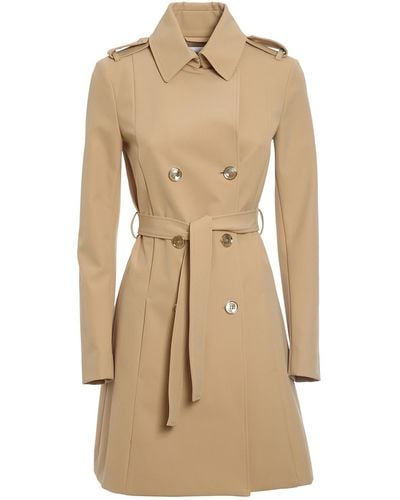 Patrizia Pepe Stretch Technical Fabric Trench Coat - Natural