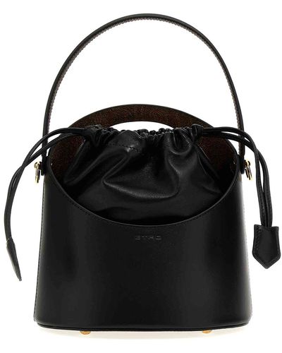 Etro Saturno Bucket Bag - Black