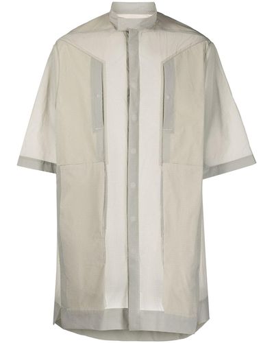 Rick Owens Semi-sheer Short-sleeve Shirt - White